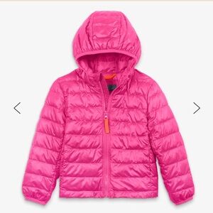 Size 6/7 Fuchsia Primary kids lightweight puffer jacket